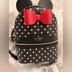 Kate Spade Black and Red Polka Dot Backpack